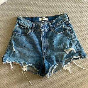 Abercrombie High rise cutoff shorts.